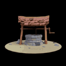 Gif animé puit 3D